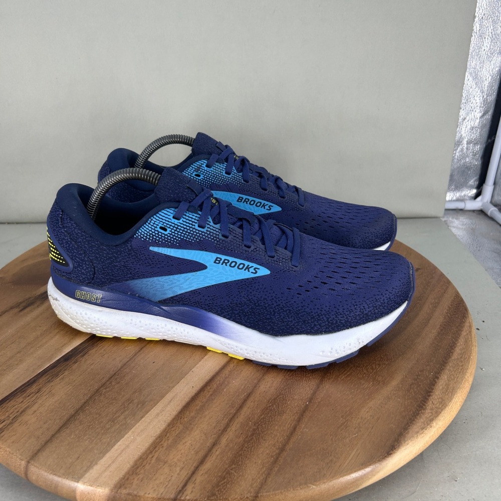 Brooks Ghost 14 Mens Running Shoes Navy Blue Light Blue 1104181D438 Size 10.5 D